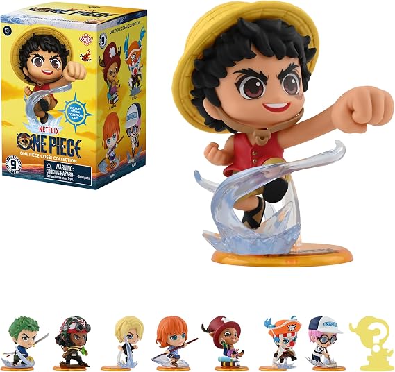YuMe One Piece Blind Box Collectible Mini Figure & Accessories | Cosbi Bobble Head Collection | Official Netflix Merchandise | Toy Gift for Kids & Adults | 9 Figures to Collect Including 1 Chase