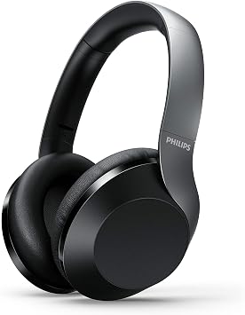 Philips Audio Performance TAPH805BK Bluetooth 5.0 Active Noise Cancelling Over-Ear Headphones with Google Assistant Black
