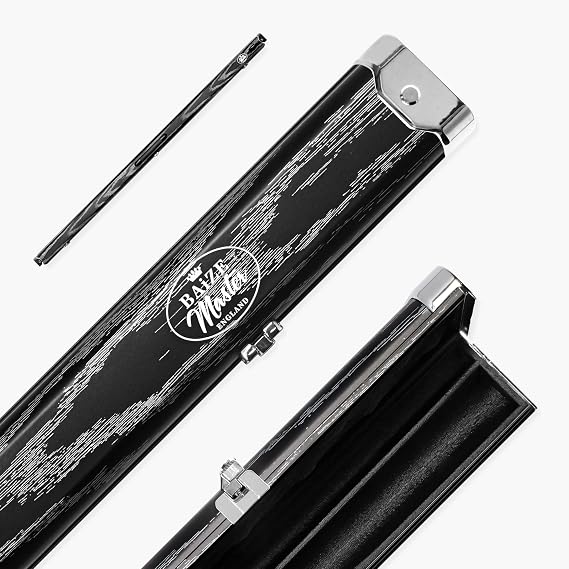 Woodgrain Design 1 Piece Luxury Metal Snooker & Pool Cue Case | Holds 2x 1 Piece Cue, Foam Interior for Added Protection, Durable Aluminium Body
