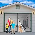 Door Magnet Screen, 45x80 inch Door Screen Magnetic Closure, Heavy Duty, Self Sealing, Pets and Kid Friendly Black WYJ9N