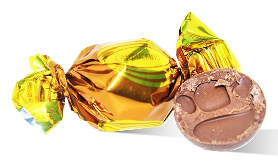 Maitre Truffout, Italian Milk Chocolate Pralines wCappuccino Cream Center 1.250 Lbs