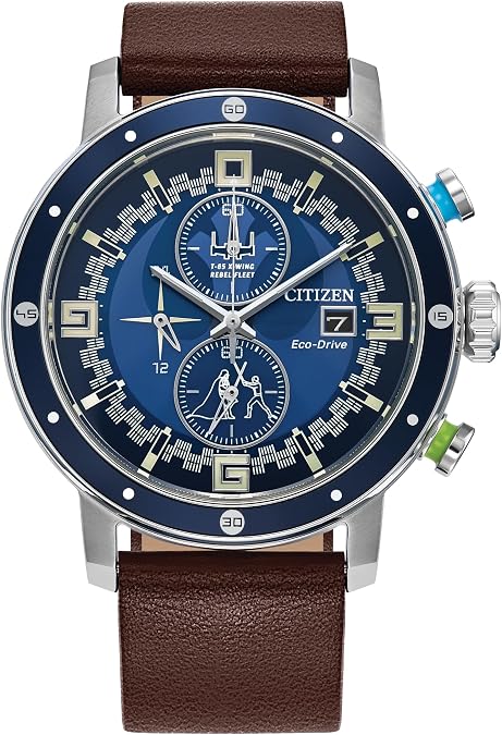 CITIZEN Men's Eco-Drive Luke Skywalker 44mm Stainless Steel CA0768-07W