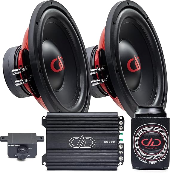 DD Audio 2 pkg Digital Designs (2) SW10-D4 10" Dual 4-Ohm 600W Subwoofers + SS600 600W RMS Monoblock Amplifier