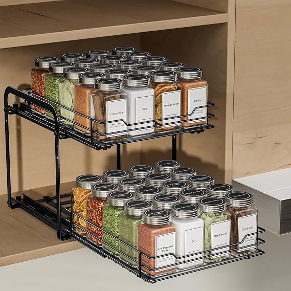 Pull Out Spice Racks for Inside Cupboard, L10.4*W9.4*H9.1inch
