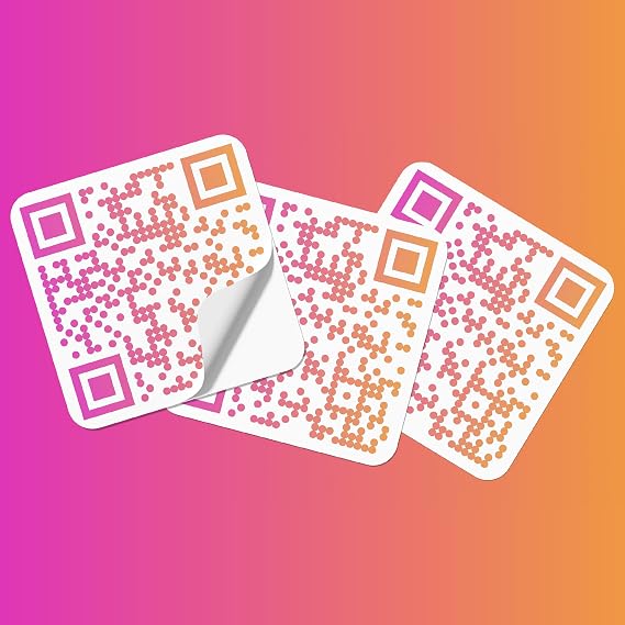 Custom QR Code Sign - Waterproof QR Code Stickers Custom - QRCode Labels for Business, Packaging & Storefront Displays