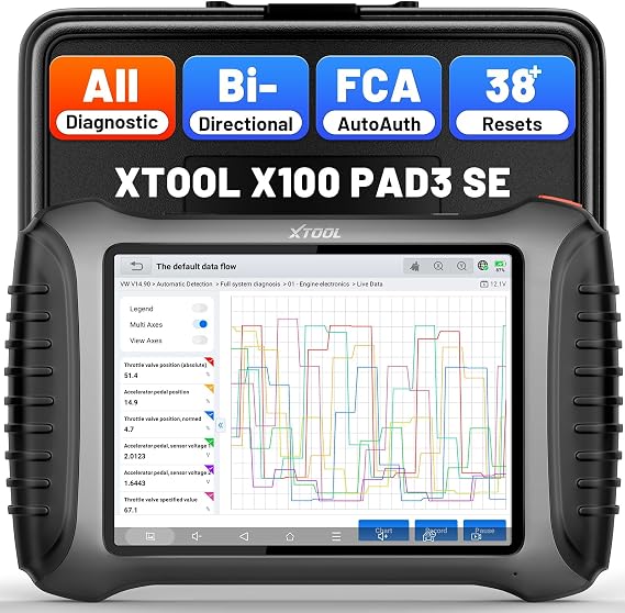 XTOOL X100 PAD3 SE AI-Assisted Bidirectional OBD2 Scanner, ECU Coding