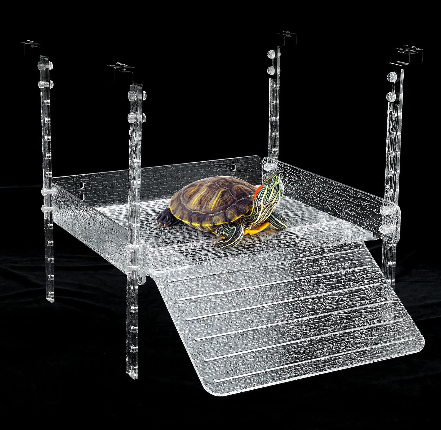 LYL LEYOULAND Hanging Turtle Basking Platform, Aquatic Reptile Ramp Dock, Turtle Terrace, Turtle Tank Accessories Large