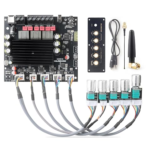 100W+100W+200W Power Amplifier Board, TPA3221 Chip with BluetoothAUX and USB Inputs, 2.1 Channel Audio Power Amplifier (S200HS-W)