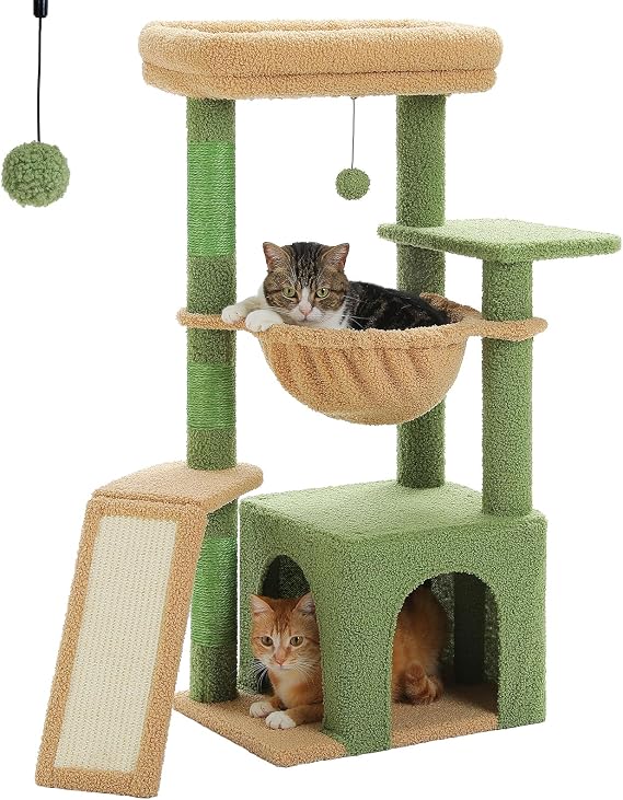 PAWZ Road Cactus Cat Tree for Indoor Cats, 90cm Small Cat Tower with Condo