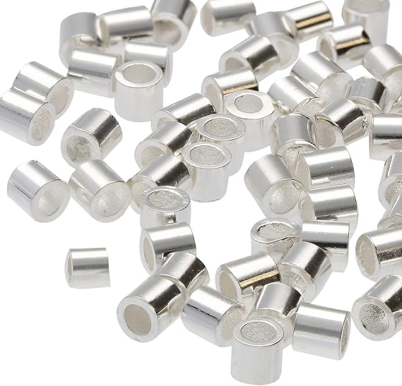 The Beadsmith Tube Crimp Beads, 2.5 x 2.5mm, 100 Pieces