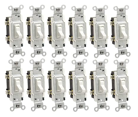 Leviton CO/ALR 15 amps Toggle Switch White 1 pk