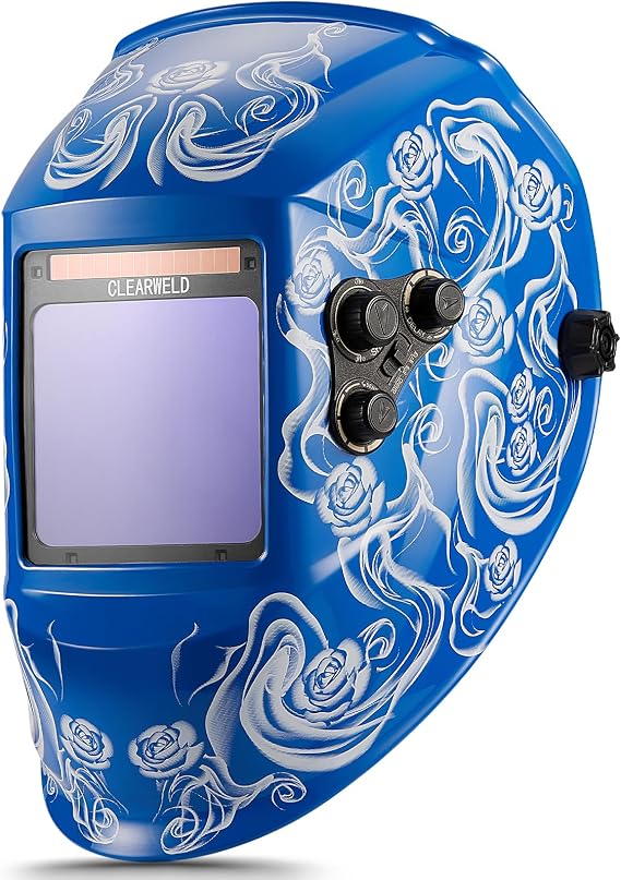 High-Definition Welding Helmet Auto Darkening with a View Like Sunglasses- 180 View 4"X4" Screen with Solar Power, 4 Arc Sensors 2.8/5-9/9-13 Shade for TIG MIG Grinding, Lightweight & Durable