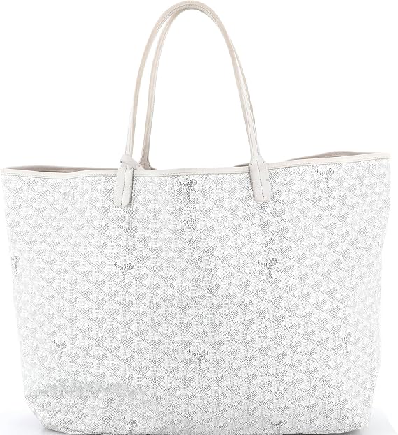 Pre-Loved Saint Louis Tote Coated Canvas GM, White