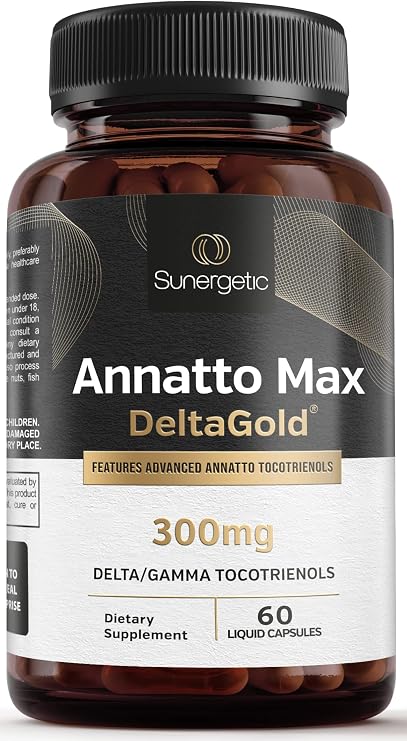 Annatto Tocotrienols Vitamin E Supplement, DeltaGold 300 mg, 60 Capsules | 300 mg DeltaGold per capsule with 90% delta & 10% gamma tocotrienols; tocopherol-free, supports antioxidant activity