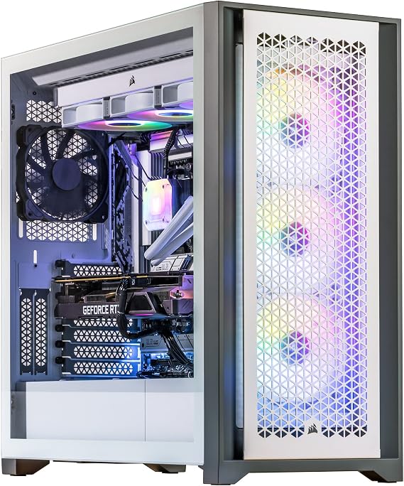 Velztorm White Aciex 3D Custom Built Gaming Desktop PC (AMD Ryzen 7 7800X3D, GeForce RTX 5080, 32GB DDR5, 2TB PCIe SSD, RGB Fans, 360mm AIO, 1000W PSU, WiFi 6E, Bluetooth 5.2, 2 RJ-45, Win 11 Home)