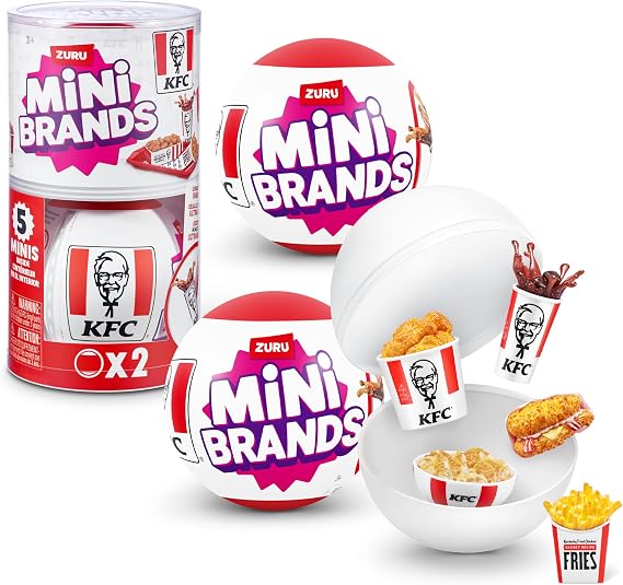Mini Brands KFC Collectible Mini (2 Pack) by ZURU, Mystery Collectibles, Toy for Kids