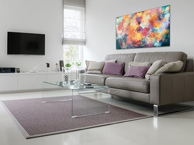 Glass Wall Art - Lotus Flower Mandala - House Warming Gift - Interior Design Ideas - Wall Hangings - Home & Office Decoration 1420 | 35x50cm