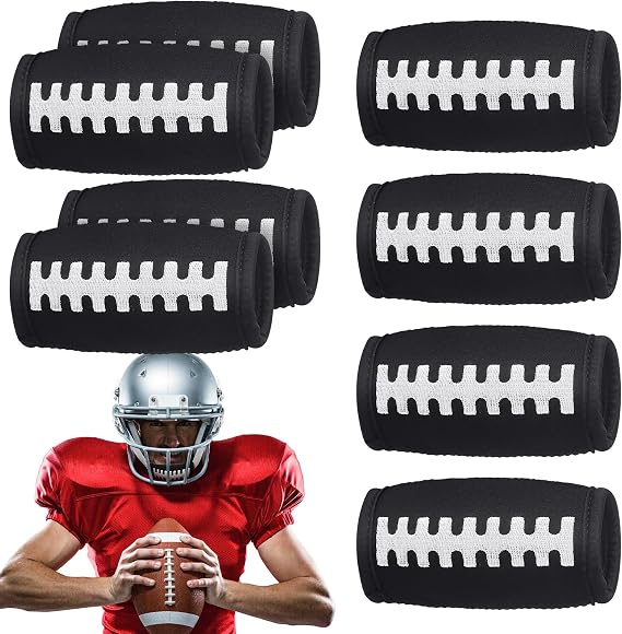 AceOrbit 8 Pcs Football Chin Strap Cover Embroidery Chin Strap Helmet Pad Compatible with Virtually All Footballs Helmets