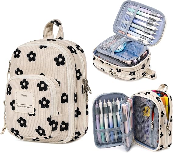 LEDAOU Pencil Case Cute Zipper Pencil Pouch Large Capacity Pencil Bag Organizer School Supplies for Girls Boys Kids