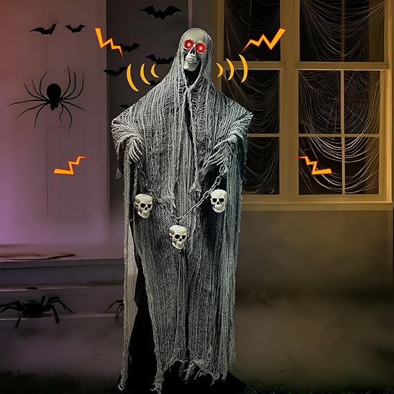 Outdoor Halloween Decorations, 71" Halloween Animatronics Decor