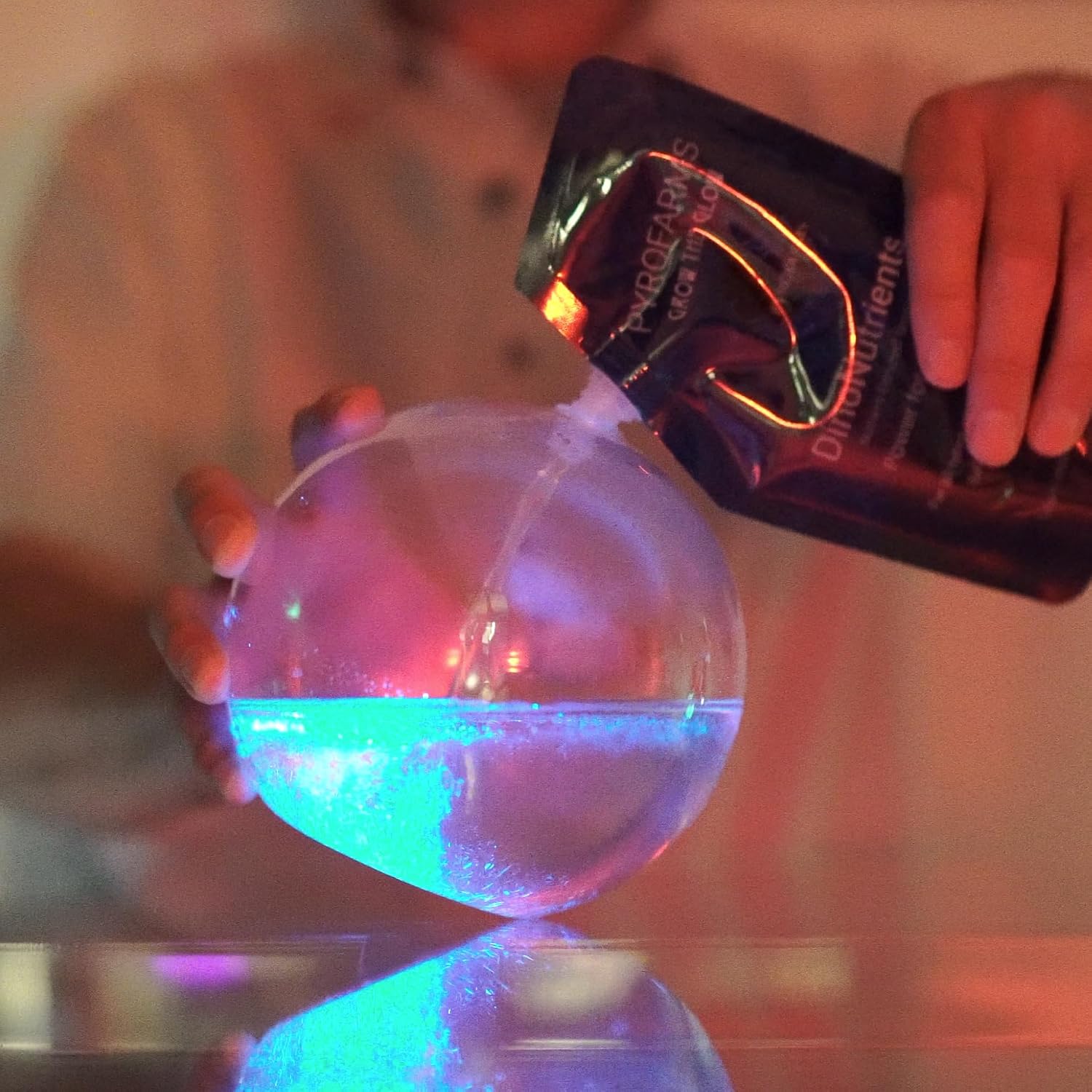 The Living Bioluminescent Bio-Orb - a Living Glass Sphere Powered by Ocean Plankton PyroDinos
