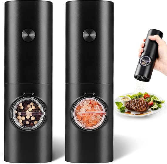 Electric Salt and Pepper Grinder Set Salt Mill Battery Powered Automatic