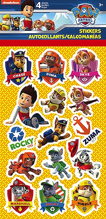 Paw Patrol Standard Sticker - 4 sheet