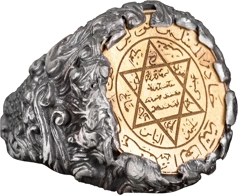 KAMBO Star of David Ring - 925 Sterling Silver Unisex Ring Featuring the Seal of the Prophet Solomon