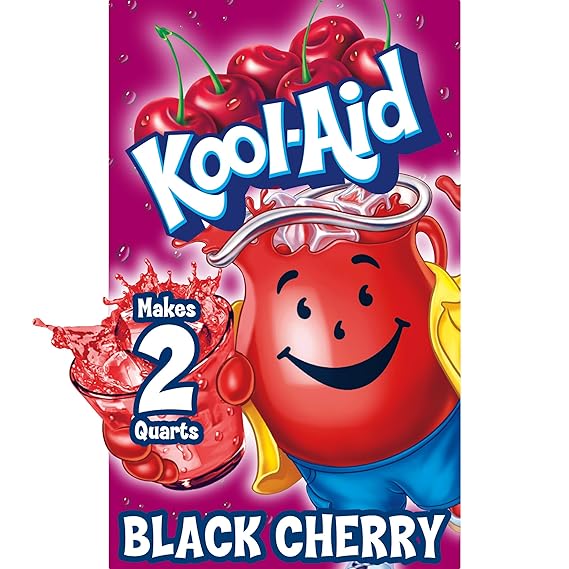 Kool-Aid Powdered Drink Mix, Unsweetened Black Cherry, 0.13 oz Packet