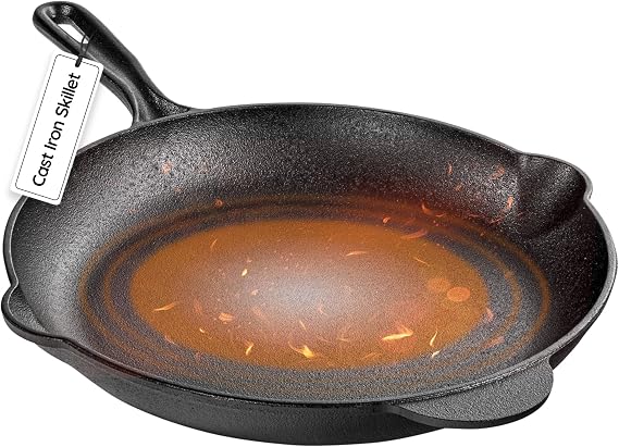 Granitestone 10.25 Inch Skillet, Pre-Seasoned, Nonstick, Non-Toxic, Oven Safe for Indoor & Outdoor Use