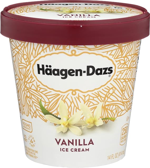 Haagen-Dazs, Vanilla Ice Cream, Pint (8 Count)
