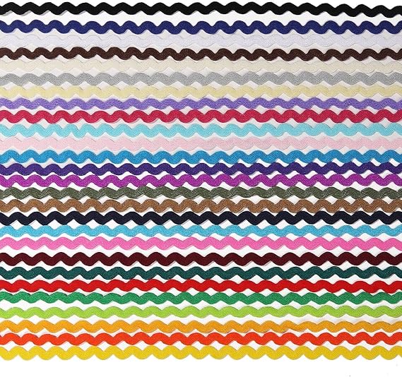 RIC Rac Ribbon (Lt. Cappuccino, 15 Yards) 6mm Sewing Trimming,28 Colors.Rik RAK S Bend Decorative Trim for Apparel & Crafts. Neotrims UK