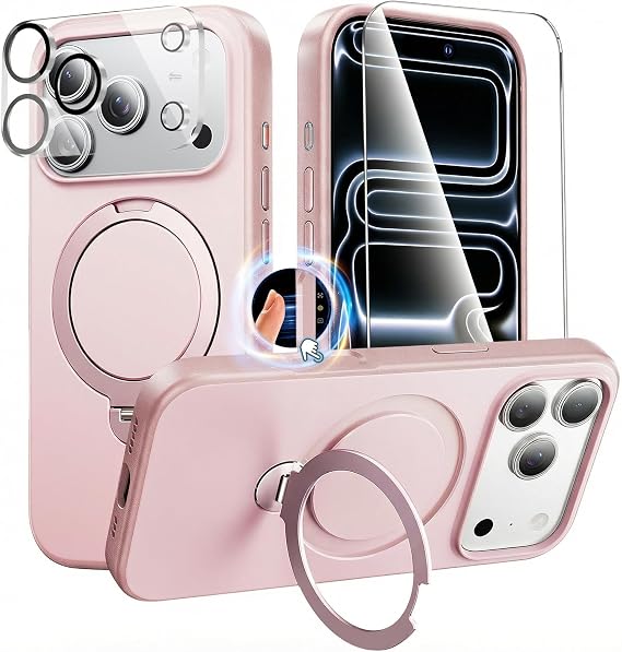 360 Stand for iPhone 18 Pro Case/iPhone 17 Pro, Pink
