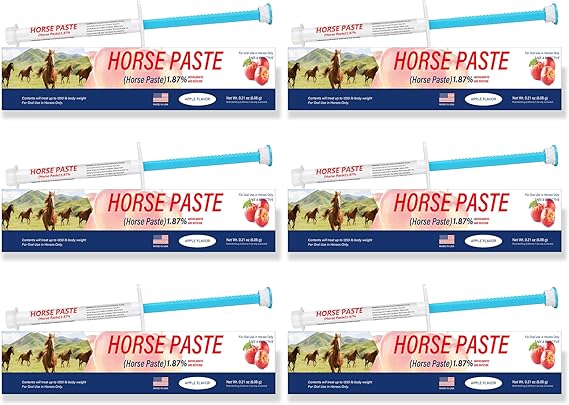 6 Pack Equine Paste 1.87% (6.08g Each) Apple Flavored Oral for Horse