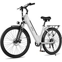 Qlife Cityone 26 Electric Bike for Adults, Peak 1000W750W Step-Through Ebike, 40-55Miles Range, Up to 25Mph22Mph, UL2849 Certified Removable Battery Ebikes with 7 Speed, Commuter E Bicycle