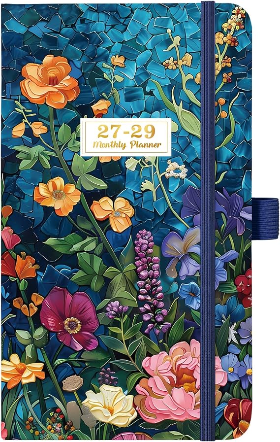 2027-2029 Pocket Planner/Calendar - 3 Year Monthly Planner 2027-2029, January 2027 - December 2029(36 Months), 6.3" x 3.7", Monthly Planners with Inner Pocket, Pen Holder & Elastic Closure - Colorful