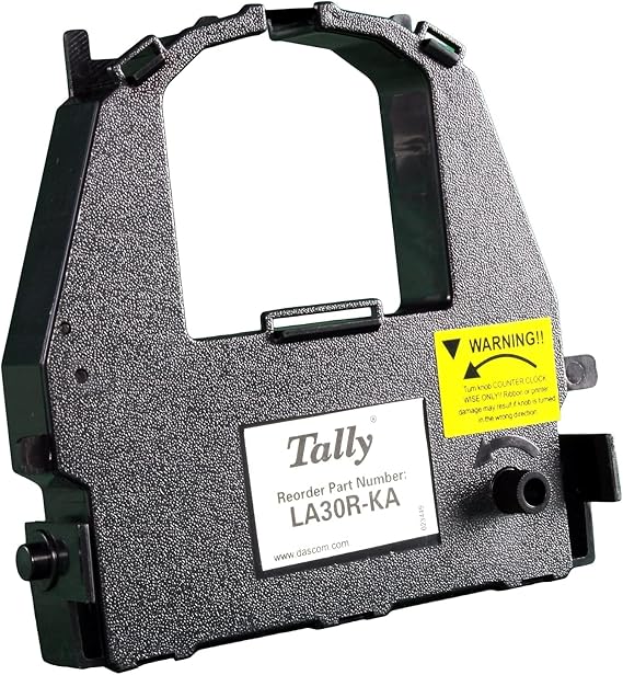 TallyGenicom LA30R-KA (LA30RKA) LA30N, LA36N Black Fabric Ribbon Cartridge (2M Characters)