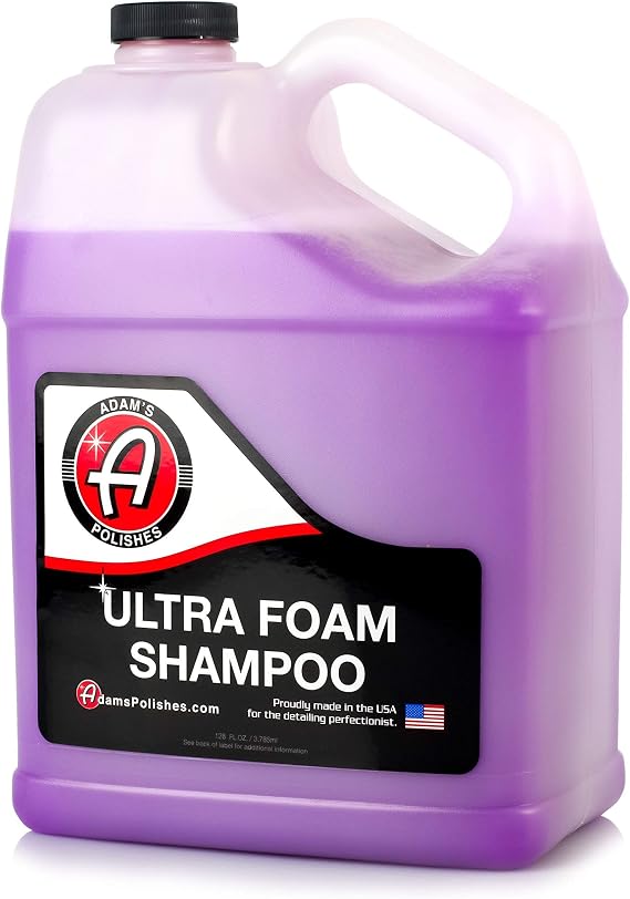 Adam's Polishes Ultra Foam Shampoo Gallon - Our Most Sudsy Car Shampoo Formula Ever - pH Neutral Formula For Safe, Spot Free Cleaning - Ultra Slick Formula That Wont Scratch or Leave Water Spots