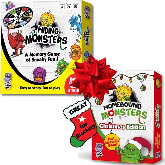 2 Christmas Card Games, Stocking Stuffers, Kids 8-12 & Teens