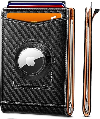 BULLIANT Men Wallet Airtag&Standard Use,Slim Front Pocket Wallet Money Clip for Gifg Men RFID Blocking 11Cards