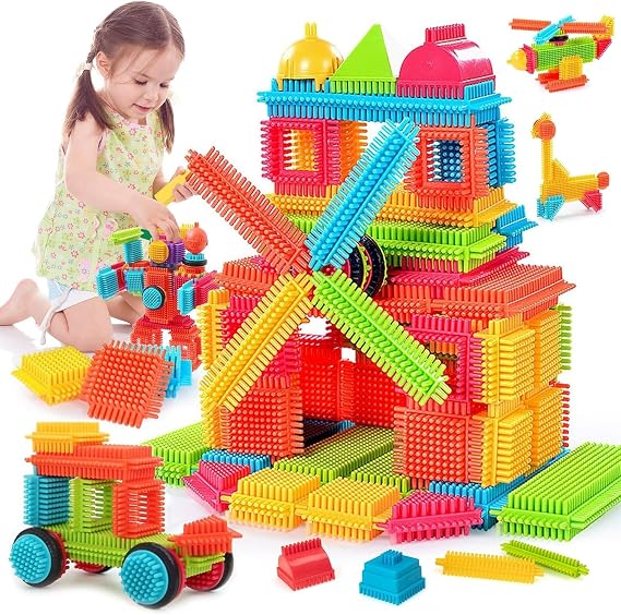 teytoy Stickle Bricks Hedgehog Building Blocks Toy Set for Toddlers Kids