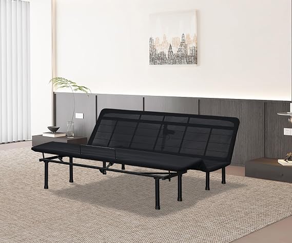 Adjustable Bed Base -King-Three FOLD- Motorized Head and Foot Incline - Quick and Easy Assembly