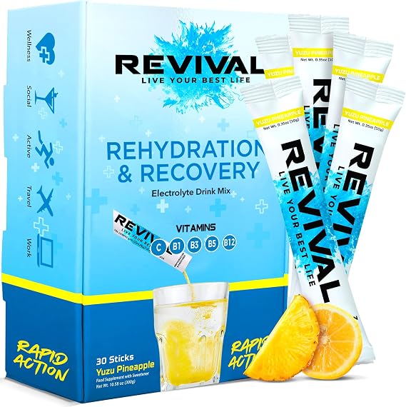 Revival Rapid Rehydration Electrolytes Powder | High Strength Sachet Drink