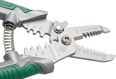 Berrylion Wire Stripper | Stripping and Crimper 7-Inch | Heavy Duty Side Cutter Pliers and Electrical Multi-Function Hand Tool | Dike Pliers for Home Improvement and Professionals | CR-V