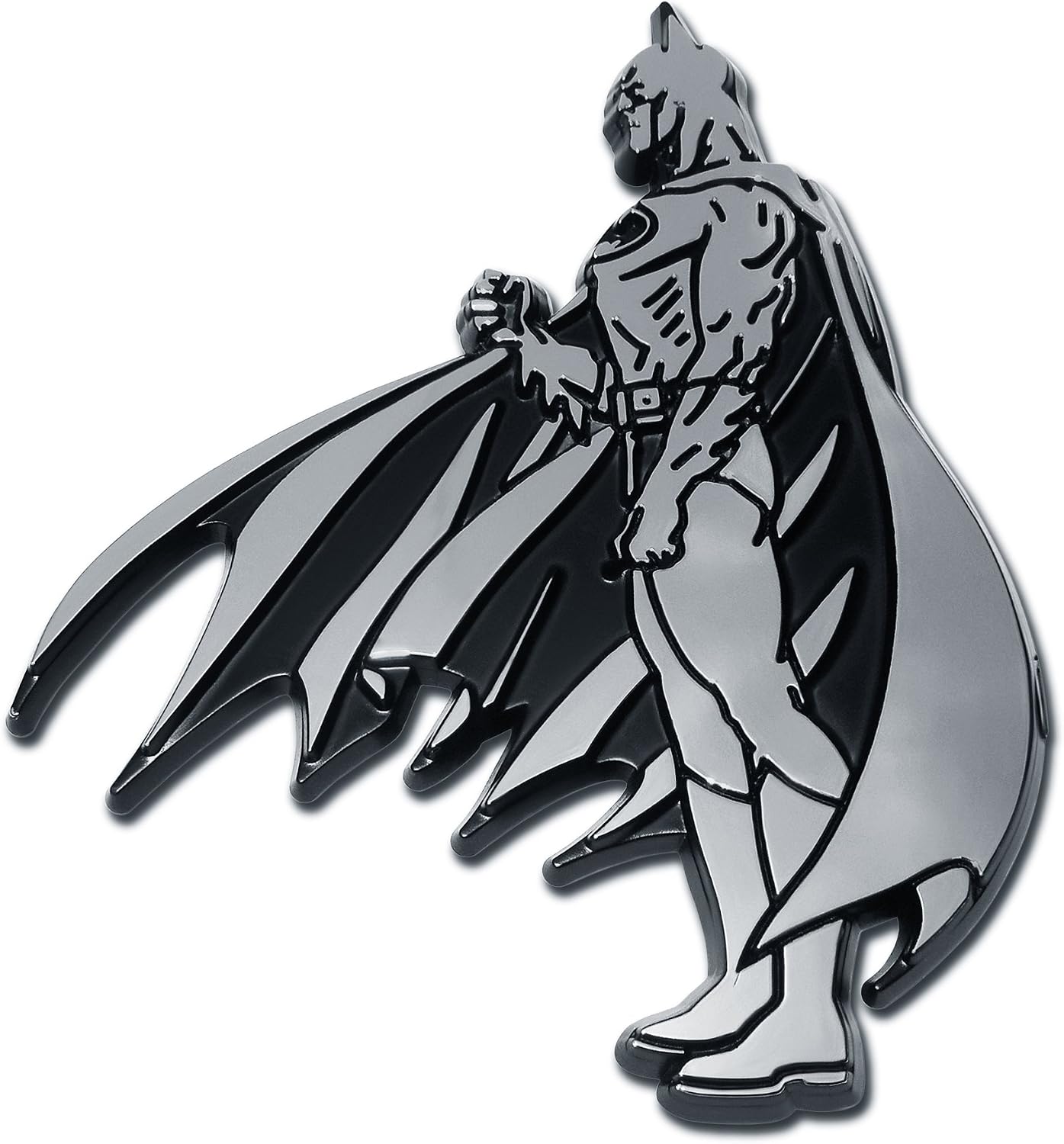 Elektroplate Officially Licensed DC Comics Vintage Batman Side Figurine Chrome Auto Emblem for Cars, Trucks, and All Auto | Universal Fit at 3.25 x 2.75 | Weatherproof