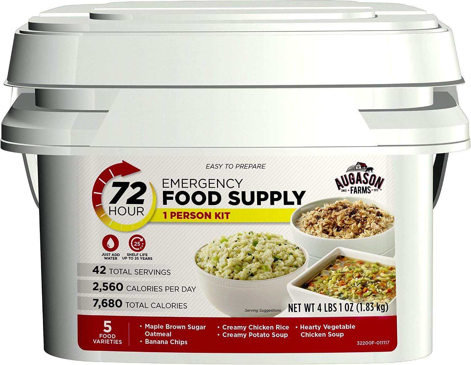 72-Hour 1-Person Emergency Food Supply Kit 4 lbs 1 oz
