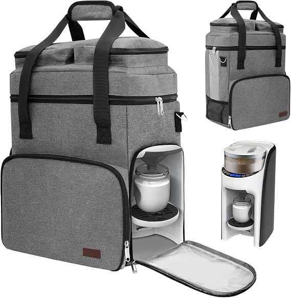 Carrying Case Compatible with Baby Brezza Formula Pro Advanced Formula Maker, Portable Formula Mixer Travel Organiser Bag with Shoulder Strap and Storage Pockets for Bottles&Baby Essentials (Bag Only) 