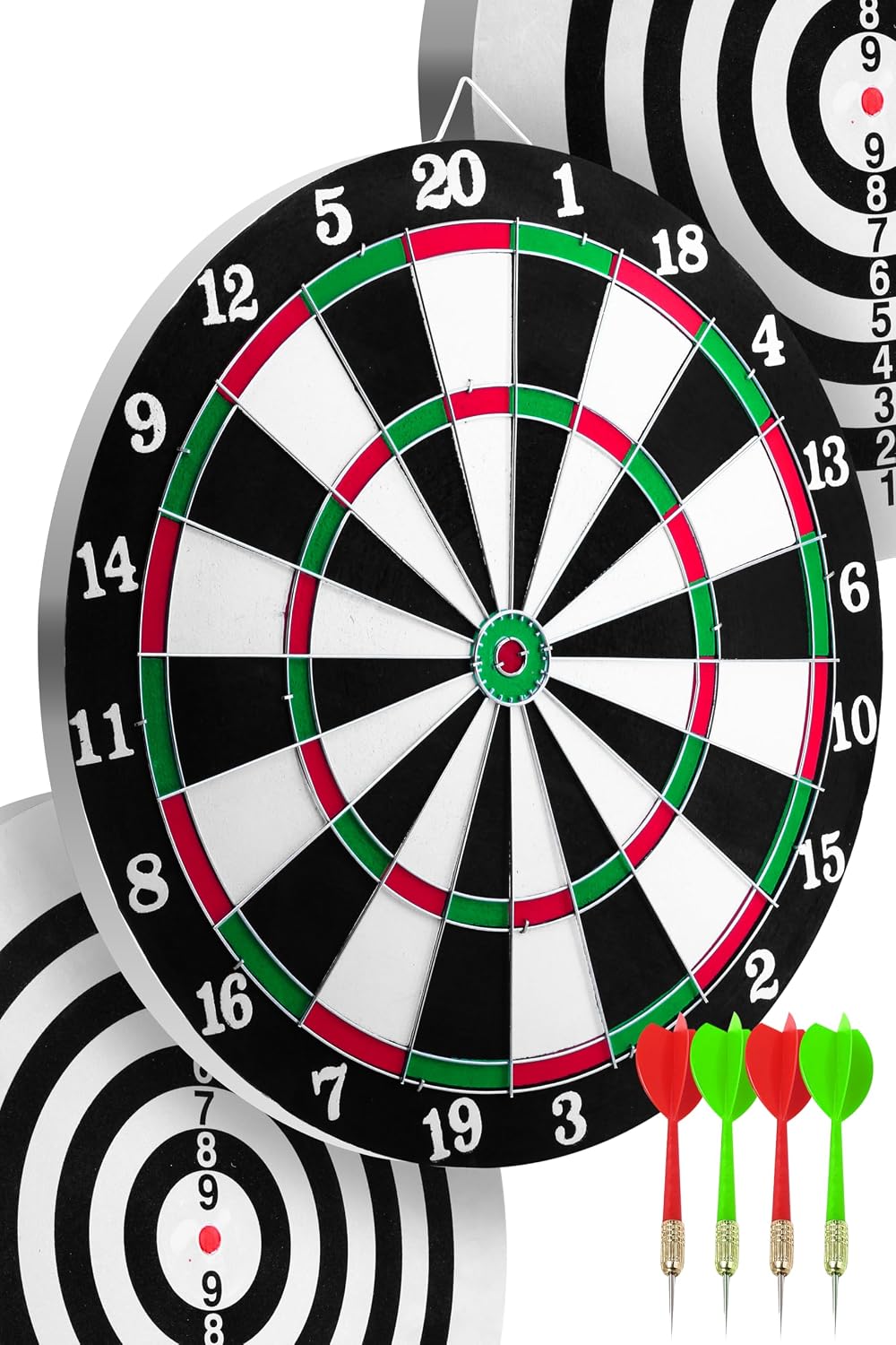 Double Sided Dartboard Set Steel Arrow Dart Target Board Game Set Dart Set 12 Inch - 30cm