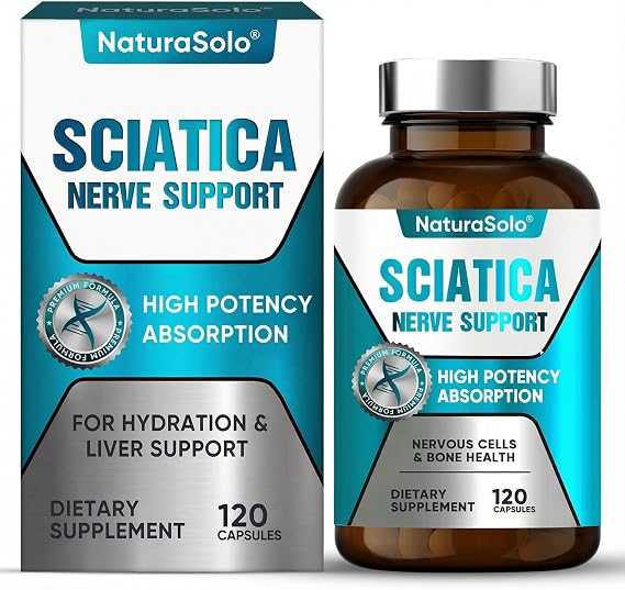 Sciatic Nerve & Neuropathy Support - Nerve Savior for Neuropathy and Sciatica & Peripheral Neuropathy 120 Capsules Featuring ALA 300mg + B Vitamins, Helps Soothe Nerve Discomfort Naturally