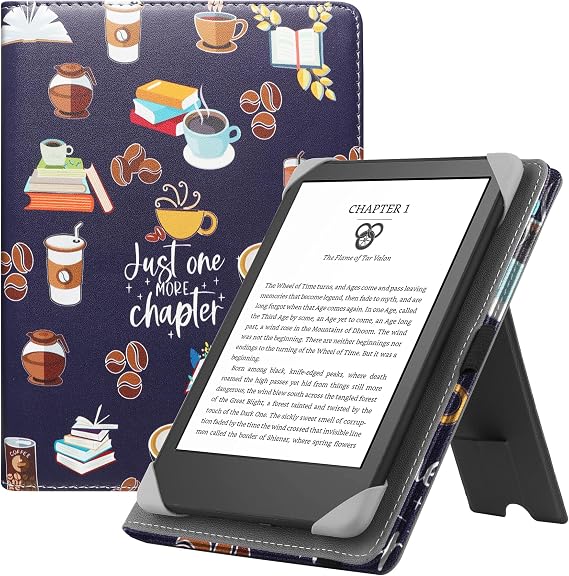 HGWALP Universal Stand Case for 6/6.8/7 inch paperwhite,Premium PU Leather Stand Cover with Handstrap Compatible with All 6" 6.8" 7" Kindle Paperwhite/Colorsoft/Kobo/Pocketook/Sony eReaders-JOMC